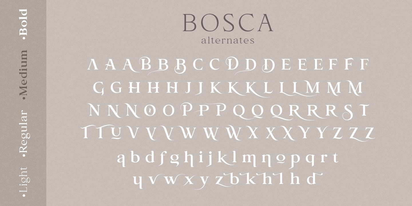 Пример шрифта Bosca Regular